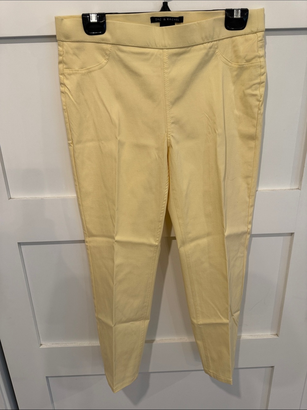 Zac & Rachel Pale Yellow Slim Ankle Pants